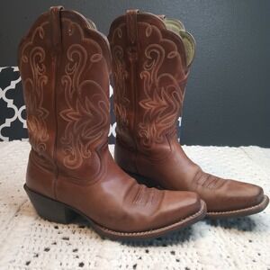 Ariat Legend Western Cowgirl Boots Womens 10 B Brown 10001056 Square Toe Concert